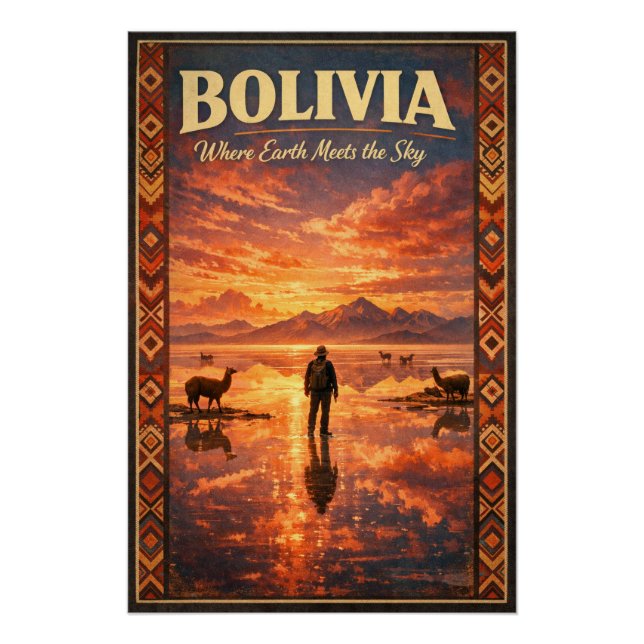 BOLIVIA – Where Earth Meets the Sky Poster (Vorderseite)
