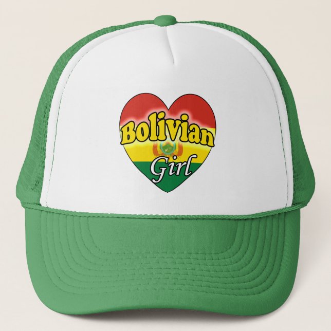 Bolivian Girl Truckerkappe (Vorderseite)
