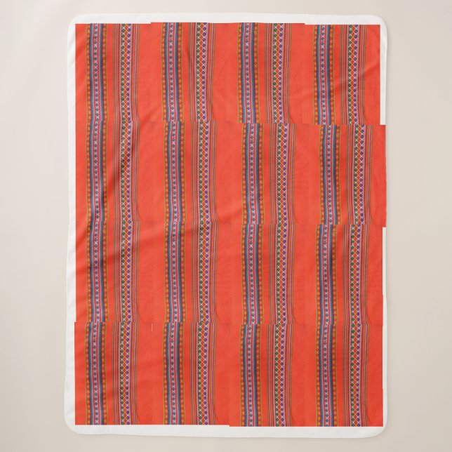 Bolivianische Bettdecke aguayo Sherpadecke (Vorderseite)