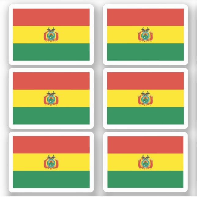 Bolivianische Flagge Aufkleber (Vorderseite)