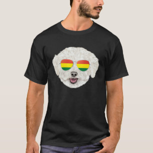Bolivianische Flagge Bichons Frise Hund Bolivien T T-Shirt