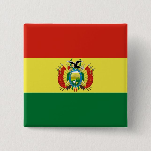 Bolivianische Flagge Button (Vorderseite)