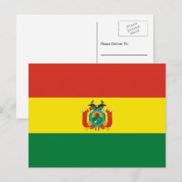 Bolivianische Flagge, Flagge Boliviens Postkarte