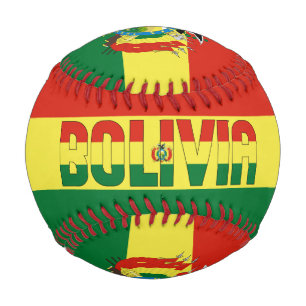 Bolivianische Flagge und Wappen Patriotisch Baseball