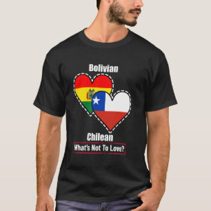 Bolivianischer Chilenischer Herzflaggen Was gibt e T-Shirt