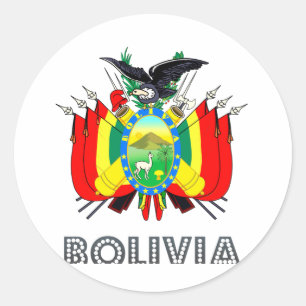 Bolivianisches Emblem Runder Aufkleber