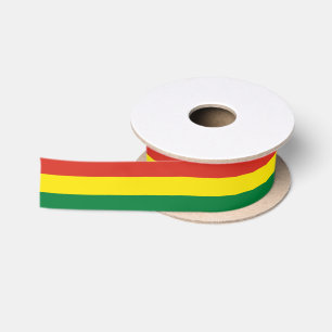 Bolivianisches Flaggenband, bolivianische Mode / S Satinband