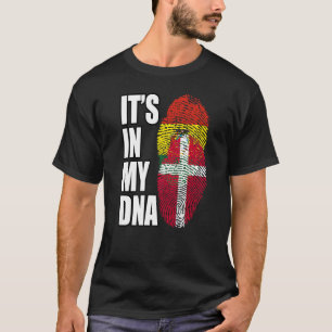 bolivianisches und dänisches DNA-Flaggenerbe T-Shirt