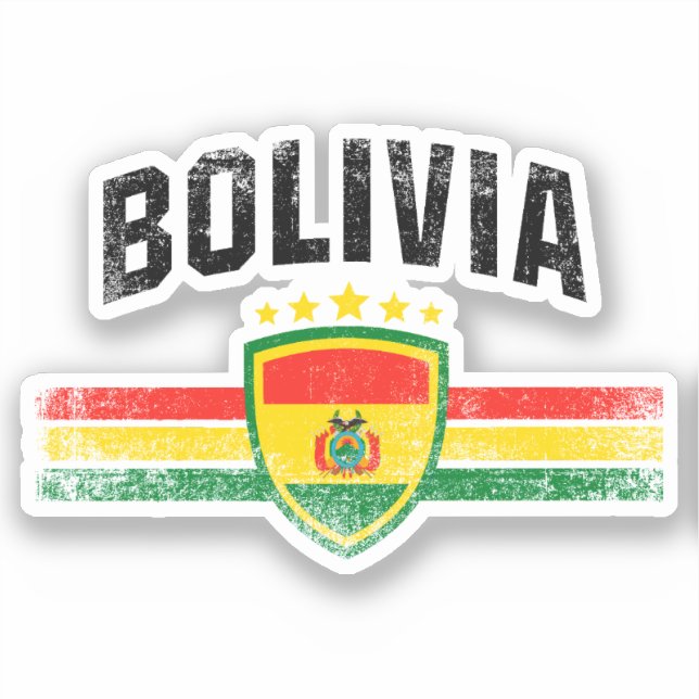 Bolivien Aufkleber (Vorderseite)