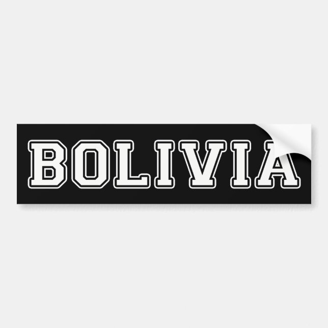 Bolivien Autoaufkleber (Vorne)