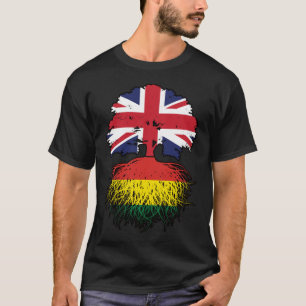Bolivien Bolivian British UK Tree Roots Flag T-Shirt
