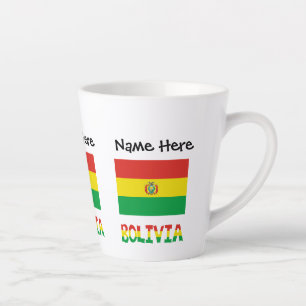 Bolivien Bolivianische Flagge Personalisiert  Milchtasse