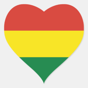 Bolivien/bolivianische (zivile) Herz-Flagge Herz-Aufkleber