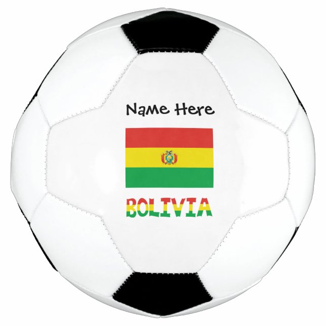 Bolivien Bolivianischer Flaggentext Personalisiert Fußball (Vorderseite)