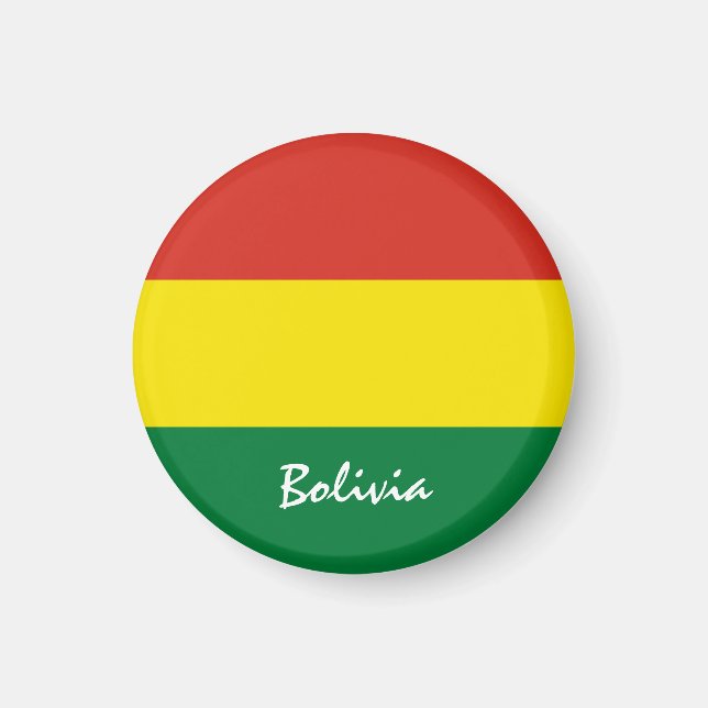 Bolivien Fahne & Südamerika - Reise-/Sportfans Magnet (Vorne)