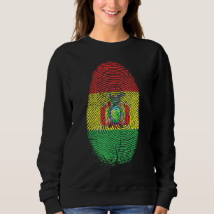 Bolivien Flag Fingerprint in meiner DNS für Bolivi Sweatshirt