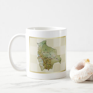 Bolivien Flag + Karte Tasse