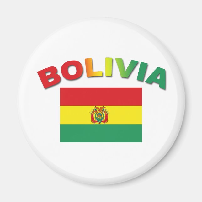 Bolivien Flag Magnet (Vorne)