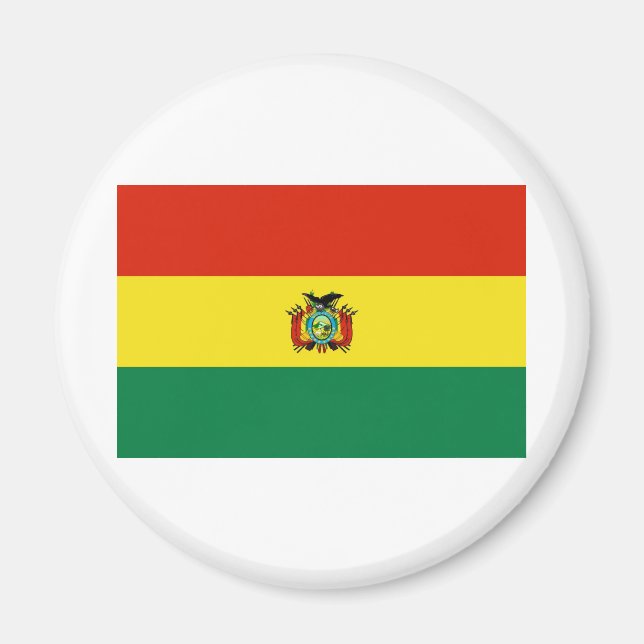 Bolivien Flag Magnet (Vorne)