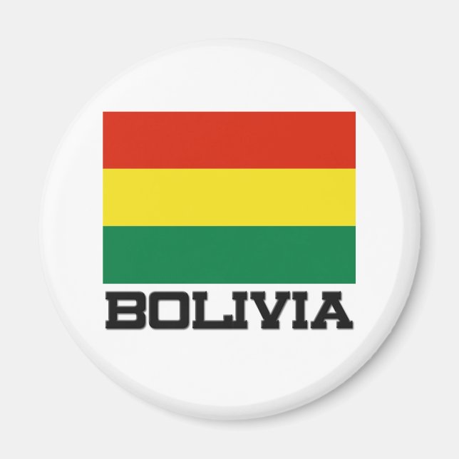 Bolivien Flag Magnet (Vorne)