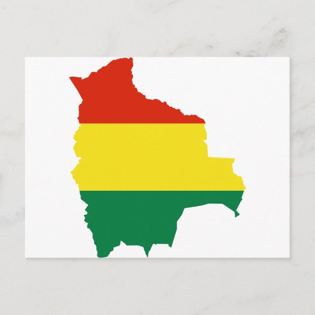 Bolivien Flag map BO Postkarte (Vorderseite)