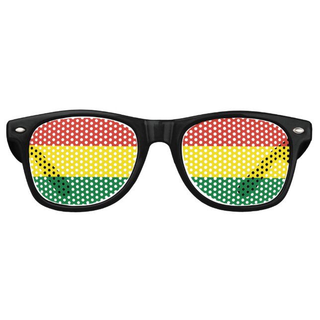 Bolivien Flag Party Sonnenbrille (Vorderseite)