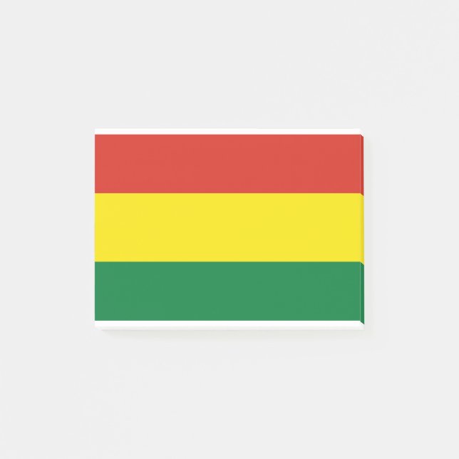 Bolivien Flag Post-it Klebezettel (Vorderseite)