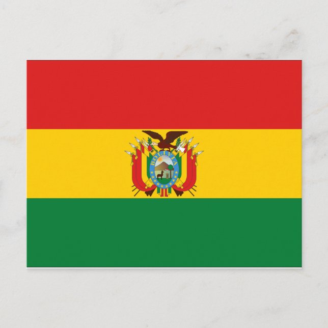 Bolivien Flag Postkarte (Vorderseite)