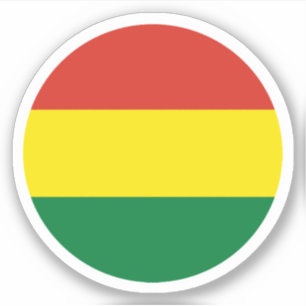 Bolivien Flag Round Aufkleber