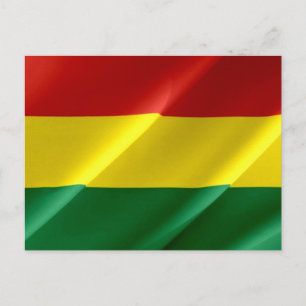 Bolivien - Flag Waving - Postkarte