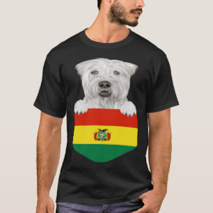 Bolivien Flag Weich überzogenes Rad Terrier Hund i T-Shirt