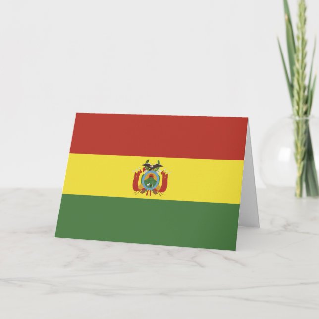 Bolivien-Flagge Dankeskarte (Vorderseite)
