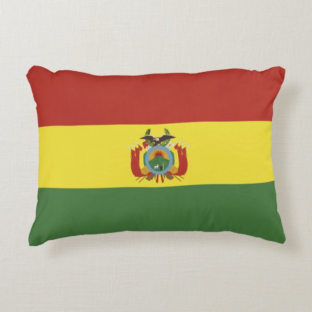 Bolivien-Flagge Dekokissen (Vorderseite)