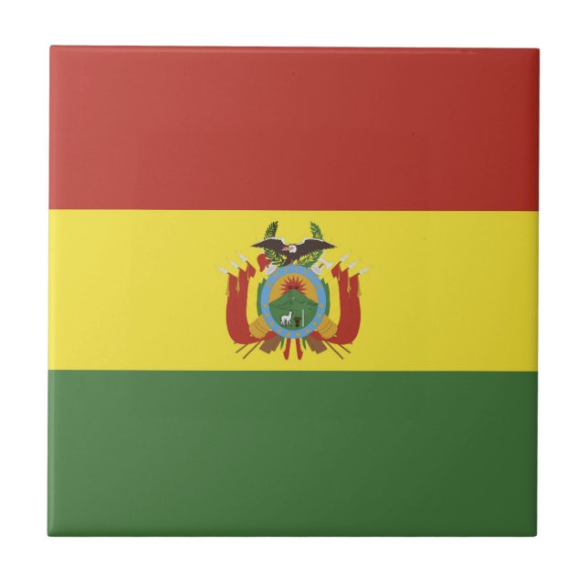 Bolivien-Flagge Fliese (Vorderseite)