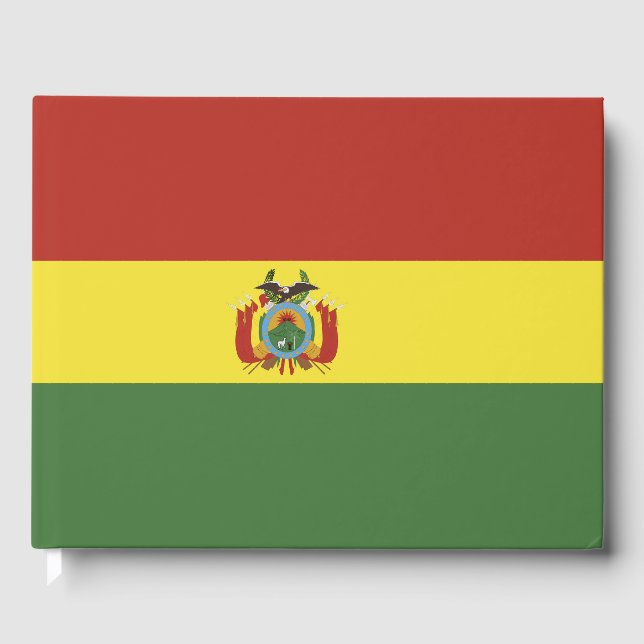 Bolivien-Flagge Gästebuch (Vorderseite)