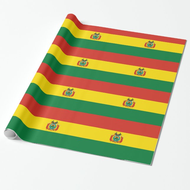 Bolivien-Flagge Geschenkpapier (Ungerollt)