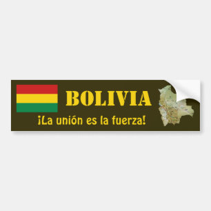 Bolivien Flagge + Karte Aufkleber Autoaufkleber