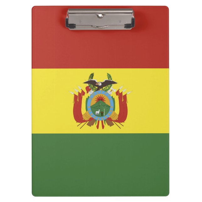 Bolivien-Flagge Klemmbrett (Vorderseite)