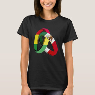 Bolivien-Flagge Mexiko Gewachsen Ring Ehe Hochzeit T-Shirt
