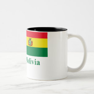 Bolivien-Flagge mit Namen Zweifarbige Tasse