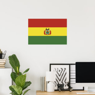 Bolivien-Flagge Poster