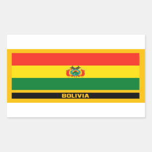 Bolivien-Flagge Rechteckiger Aufkleber
