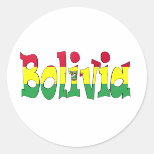 Bolivien-Flagge Runder Aufkleber