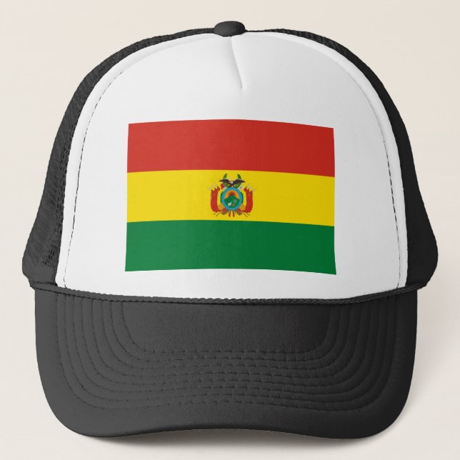 Bolivien-Flagge Truckerkappe (Vorderseite)