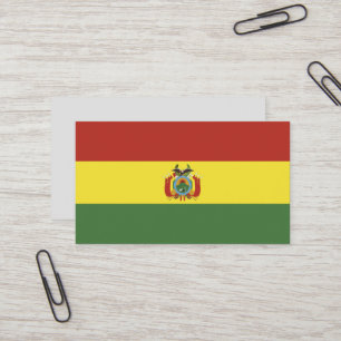 Bolivien-Flagge Visitenkarte