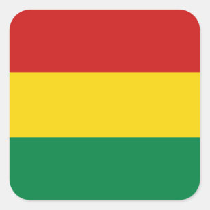 Bolivien-Flaggenaufkleber Quadratischer Aufkleber