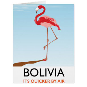 Bolivien Flamingo Reiseplakat