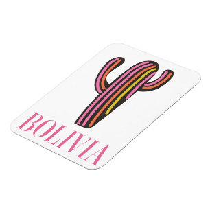 Bolivien-Kaktus-Reiseposter Magnet