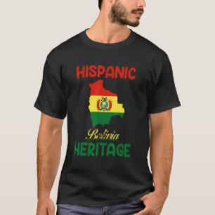 Bolivien Karte Bolivien Flaggenstaat Lateinisches T-Shirt