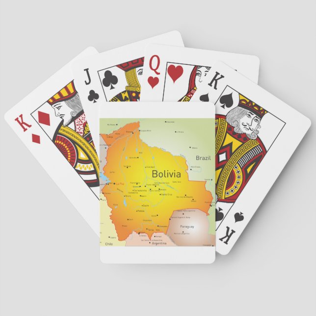 Bolivien Karte Spielkarten (Rückseite)